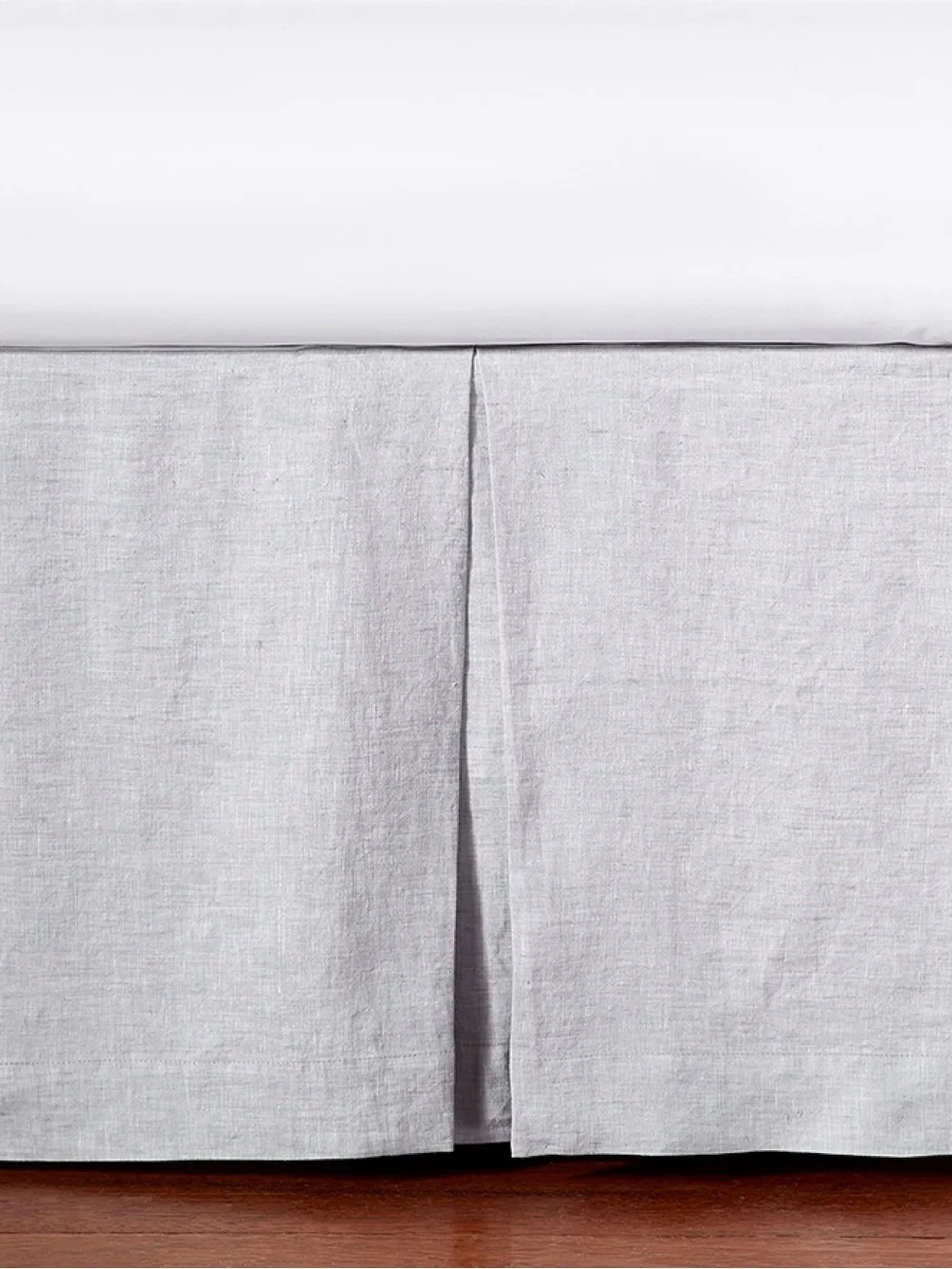 Pottery Barn Kids Belgian Flax Linen Crib Skirt Nursery Baby Bedding Gray NWT